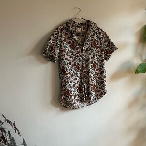 Velvety Floral Summer Masc Top